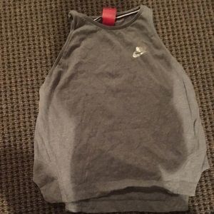 Grey Nike Tank Top with Chrome Writing